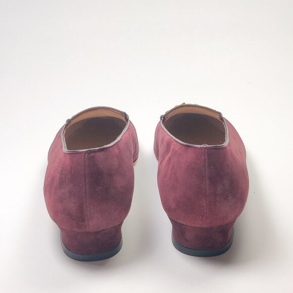 New with Defects Vintage Salvatore Ferragamo Suede Charm Loafers Made in Italy - Picture 6 of 11